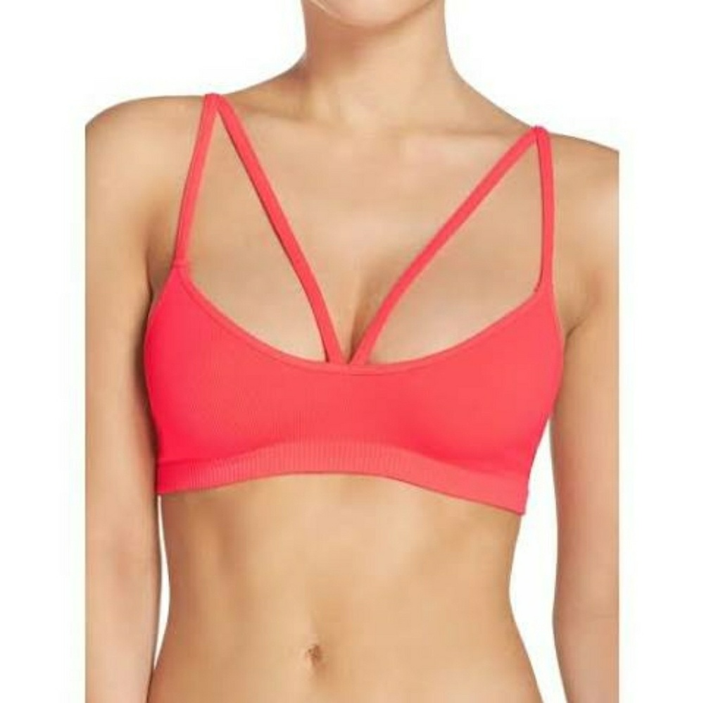 Free People Keira Seamless Bralette Coral
